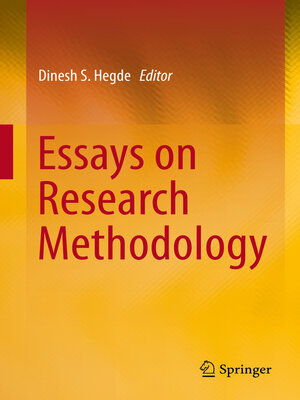 cover image of Essays on Research Methodology